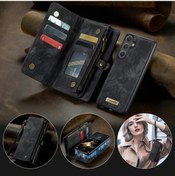 Resim Fochsia Galaxy Uyumlu S25 Edge Manyetik Cüzdan Kapaklı Kılıf El Kayışı Kartlık Ve Stand 