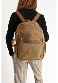 Resim 571 Collections Ultra Hafif Orta Boy Sırt Çantası Çok Cepli Unisex Taba Model: 571-4b - Taba 