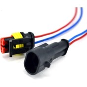 Resim Genel Markalar 2 Kablolu Süper Seal Erkek Dişi Takım Elektrik Bağlantı Soketi 