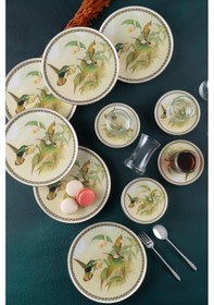 Resim Acar Orina 18 Parça Porselen Pasta Seti 