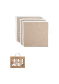 Resim Bistyle Colours Kutulu 6lı Penye Mendil 20x20 90161 Ekru Kahve Ekru - Kahverengi 