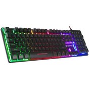 Resim Rampage Titan K9 Siyah Usb Gökkuşağı Renkli Aydın. Us Layout English Gaming Oyuncu Klavyesi Standart Diğer 