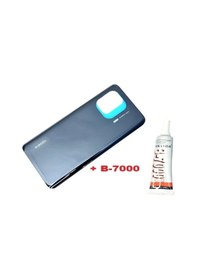 Resim Xiaomi Mi 11 Pro Arka Kapak Batarya Pil Kapağı Cam+b-7000 Siyah 