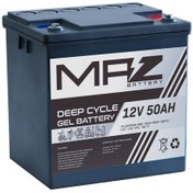 Resim MAZ Akü 12 Volt 50 Amper (Ah) Deep Cycle Jel Akü (Yeni Üretim) 