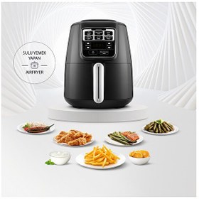 Resim Karaca Air Pro Cook XL 2 in 1 4 L Konuşan Black Chrome Airfryer 