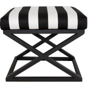 Resim Evodeko Siyah Çapraz Ayaklı Zebra Puf 