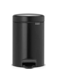 Resim Çöp Kovası, Pedallı, Soft, 3lt - Mat Siyah Mat Siyah 
