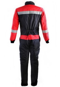 Resim Ysf WorkWear İş Market Su Iticili Rüzgar Geçirmez Elyaf Takviyeli Lacivert Soğuk Hava Motorcu Tulumu 