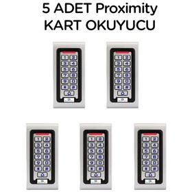 Resim 5 Adet SARKEY SR-200 Metal, Dış Ortam (IP68), Stand Alone, Şifreli, Proxmty Kart Okuyucu (125 Khz) 