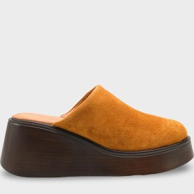 Resim Capone Outfitters Kelcey Hakiki Süet Dolgu Topuklu Kadın Sabo Terlik 