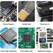 Resim HAOXPNG HXP-901 & Halojen İçermeyen Lehim Macunu - Düşük Duman, Kokusuz, Kalıntısız Cep Telefonu Tamiri, Galvanizleme ve Lehimleme/Demonte Yardımı için Elektronik Onarım 