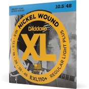 Resim D'Addario EXL110+ Nickel Wound Regular Light Plus Elektro Gitar Teli (10.5-48) 