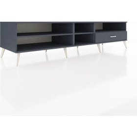 Resim Kronos Tv Ünitesi 3 Raflı Tek Çekmeceli 220x59x51 Antrasit-antrasit Antrasıt/antrasıt - Antrasıt 