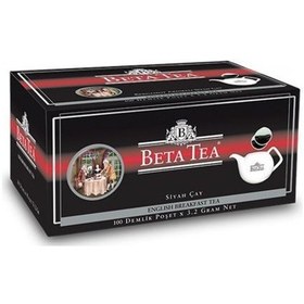 Resim Beta Tea English Breakfast Tea Siyah Demlik Poşet Çay 100 x 3.2 G 