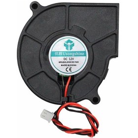 Resim 5015 12v Dc Salyangoz Fan 2 Pin 3d Yazıcı Soğutma Fanı Santirfüj Havalandırma Klima Türbin Kuluçka 