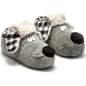 Resim Twigy Dodo Kadın,Garson Boy Hayvanlı Panduf Gri 36/41 YY0278 Gri 