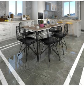 Resim Knsz masa sandalye takımı hem75mazlum crdsyh 130*090 6 sandalye syhsyh 