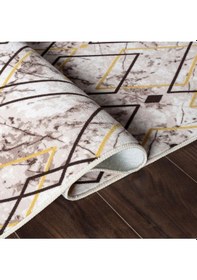 Resim Aslan Home Kahverengi Şık Yumuşak Yıkanabilir Kaymaz Dört Mevsimlik Salon Banyo Balkon Genç Odası Kesme Yolluk Kahverengi 