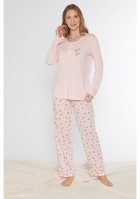 Resim Uzun Kol Pijama Takımı Viskon Alperi 790-77 SOMON 