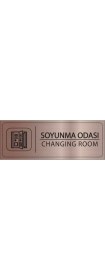 Resim Mayeka Soyunma Odası Isimlik Bronz Metal Kapı Isimliği Levhası Yönlendirme Tabelası 
