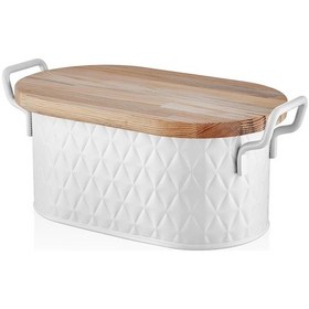 Resim The Mia Prizma Ekmek Saklama Kabı Beyaz 40x22x18 Cm Pzm0003 Beyaz 
