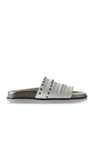 Resim Bueno Shoes Beyaz Deri Kadın Düz Terlik 01wu5829 