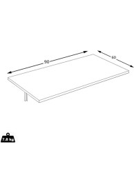 Resim Tulip Life Tuliplife 90 x 60 cm Duvara Monte Katlanır Mdf Masa TLPM01M 