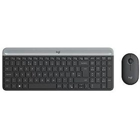 Resim Logitech MK470 Kablosuz İnce İngilizce Q Klavye + Mouse Seti 