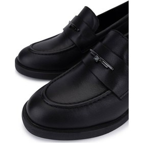 Resim Tamer Tanca Kadın Hakiki Deri Siyah Loafer Ayakkabı 294 11412 Bn Ayk Sk25-26 Sıyah Siyah 