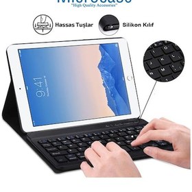 Resim Apple Uyumlu iPad Air 2 Bluetooth Klavye Mouse + Standlı Kılıf - Bkk6 