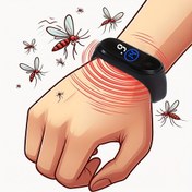 Resim Kara Elektronik Sivrisinek Kovucu Bileklik – Rahat Kullanım, Fiziksel Böcek Çekici, Toksik Olmayan, Balıkçılık & Açık Hava Aktiviteleri için Unisex Tasarım, 2 Düğme Pili Dahil, Uniseks Bilezik | Şık Bilezik | Modern Giyilebilir | Fiziksel 