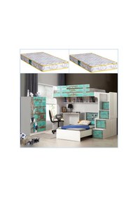 Resim Setaymobilya Ranza, Summer Ranza Karyola Çalışma Masası Dolap+ 2 Comfort Yatak 