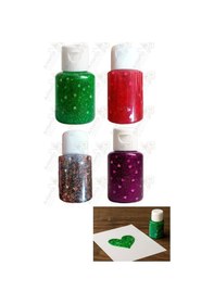 Resim Simli Yapıştırıcı 4 Renk 40gr 1 Paket Bubu Simli Uhu 4 Lü Anasınıfı Kreş Süsleme Etkinlik Yıkanabilir Zararsız 