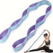 Resim 8 Döngülü Numara Desenli Esnek Yoga Kayışı, Fizyoterapi Dans Yoga Pilates Egzersizi için Uygun Elastik Çekme Bantları - Kadınlar ve Erkekler için 