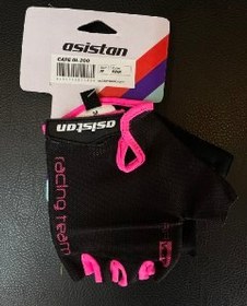 Resim Asistan Siyah Pembe Kısa Parmak Bisiklet Eldiveni M-Beden / Bisiklet 