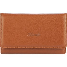 Resim Karalı Deri Hakiki Deri Unisex Portföy Cüzdanı Taba Bc013-03 