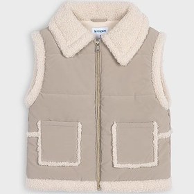 Resim Mayoral Kışlık Kız Kürklü Anorak Yelek Bej - Bej / 8 Yaş 