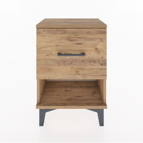 Resim Arges Komodin Tek Çekmeceli 44x30x64 - Çam / Antrasit 
