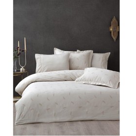 Resim Ecocotton Güz Battal Boy Bej Nevresim Takımı 240x220cm 
