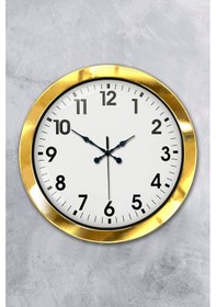 Resim 36 Cm Gold Metal Standart Duvar Saati Diğer 