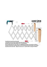 Resim Maxas Xberen Katlanır Akordiyon Çamaşırlık - Ev Içi-Balkon-Otel 80 Cm - 7 Çubuklu-Beyaz 