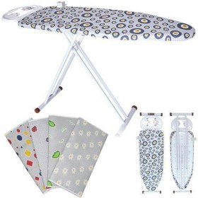 Resim Feyza Design Yanmaz ve Yapışmaz Kumaşlı Ütü Masası Örtüsü, Lastiksiz Tasarım 