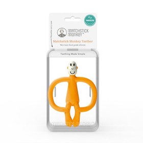 Resim Matchstick Monkey Silikon Diş Kaşıyıcı Turuncu 