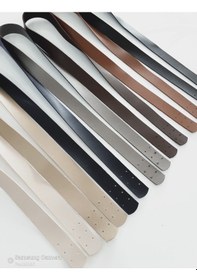 Resim Suni Deri Dikmeli Çanta Askısı-ekru Ekru 