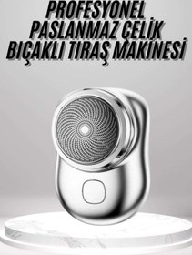 Resim Teknorot Mini Sıfır Sakal Yanak Tıraş Makinesi USB Şarjlı Sıfır Sakal Taşınabilir Korumalı 