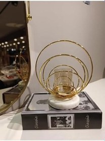 Resim Dekoratif Küçük Boy Gold Halka Mumluk Szr-198535 