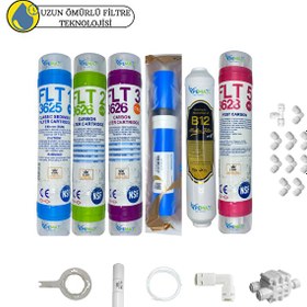 Resim Pemax Water Solutions Kapalı Kasa Su Arıtma Cihazlarına Uygun Sertifikalı 6'lı Vontron 4000 TDS Mebran12"-B12 Alkali 