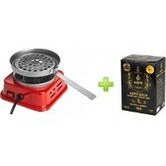 Resim Kefo Yeni Model Mini Kare Elektrikli Ocak ve 1 kg Gold Kömür 