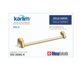 Resim Boheme Karlim Dicle Serisi Uzun Havluluk Gold 