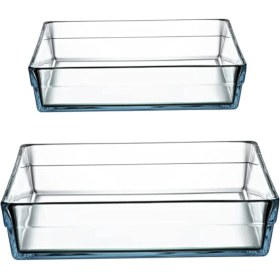 Resim Paşabahçe 2'li Borcam Kare Tepsi 